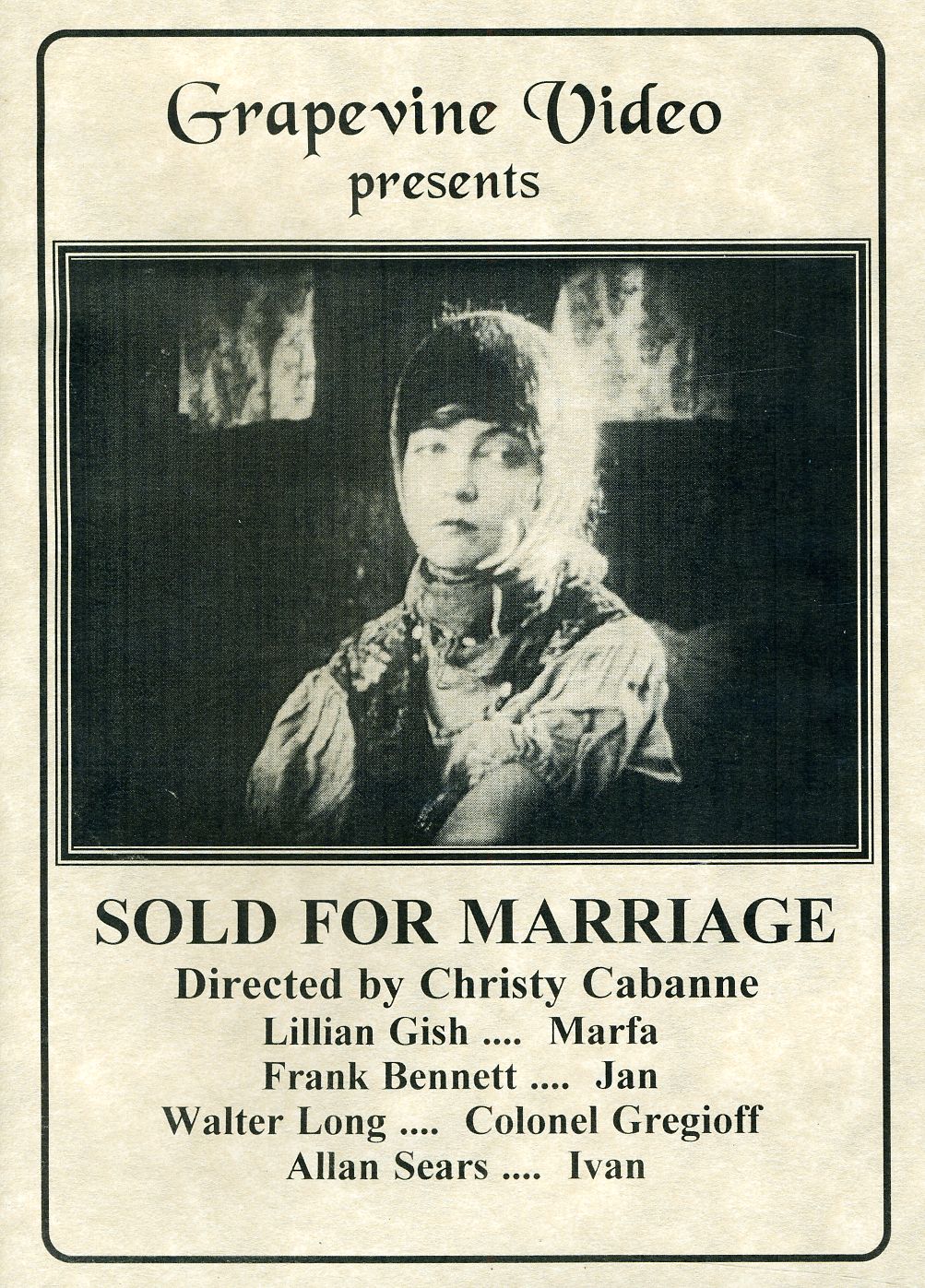 SOLD FOR MARRIAGE (1916) (SILENT) / (B&W)