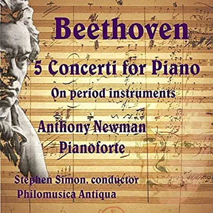 BEETHOVEN 5 CONCERTI FOR PIANO ON ORIGINAL INSTRUM