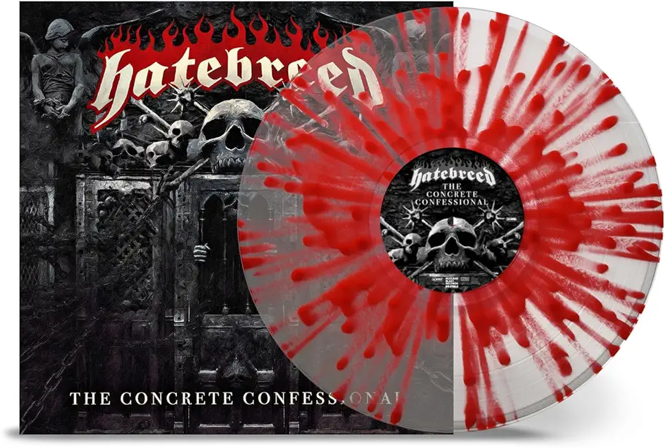 CONCRETE CONFESSIONAL - CLEAR RED SPLATTER (COLV)