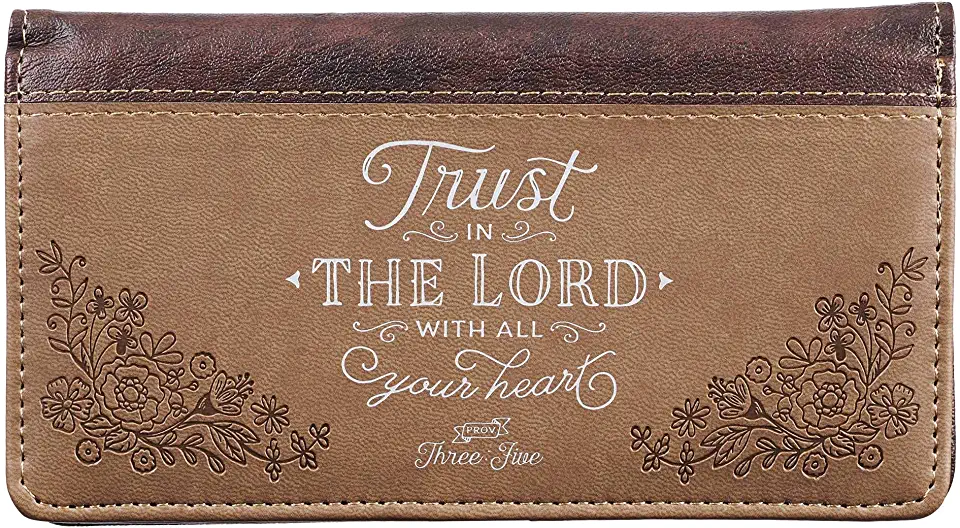 Checkbook Cover Luxleather Trust in the Lord - Prov 3:5-6