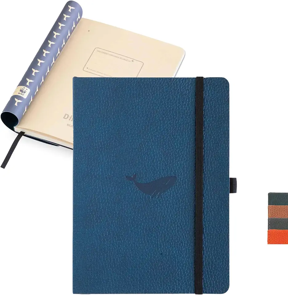 Dingbats* Wildlife Soft Cover A5+ Blue Whale Notebook - Lined