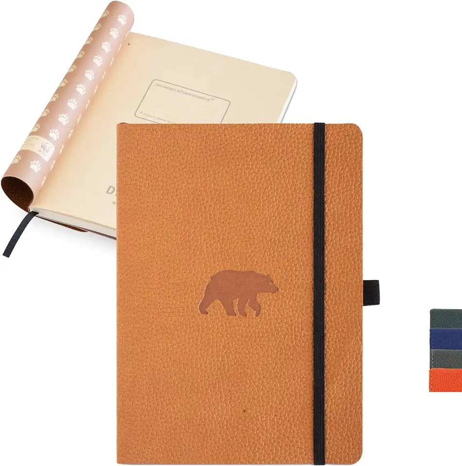 Dingbats* Wildlife Soft Cover A5+ Brown Bear Notebook - Dotted
