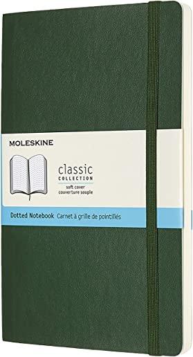 Moleskine Notebook, Large, Dotted, Myrtle Green, Soft Cover (5 X 8.25)