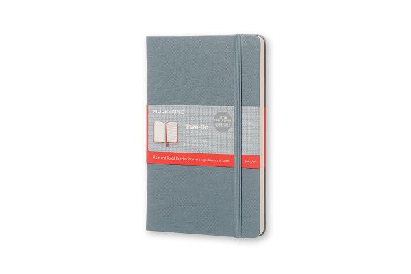 Moleskine Two-Go Notebook Medium Ruled-Plain Saxe Blue
