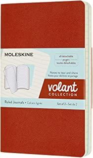 Moleskine Volant Journal, Pocket, Ruled, Coral Orange/Aquamarine Blue (3.5 X 5.5)
