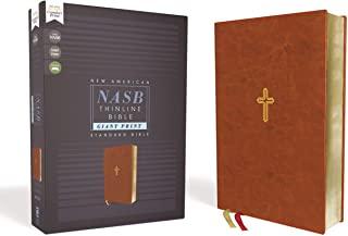 Nasb, Thinline Bible, Giant Print, Leathersoft, Brown, Red Letter Edition, 1995 Text, Comfort Print