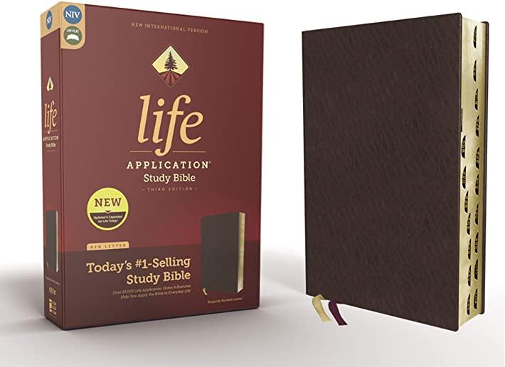 Niv, Life Application Study Bible, Third Edition, Bonded Leather, Burgundy, Indexed, Red Letter Edition
