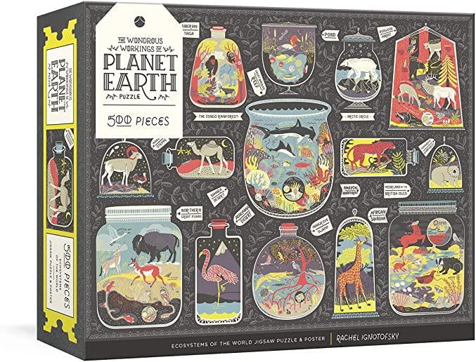 The Wondrous Workings of Planet Earth Puzzle: Ecosystems of the World 500-Piece Jigsaw Puzzle and Poster