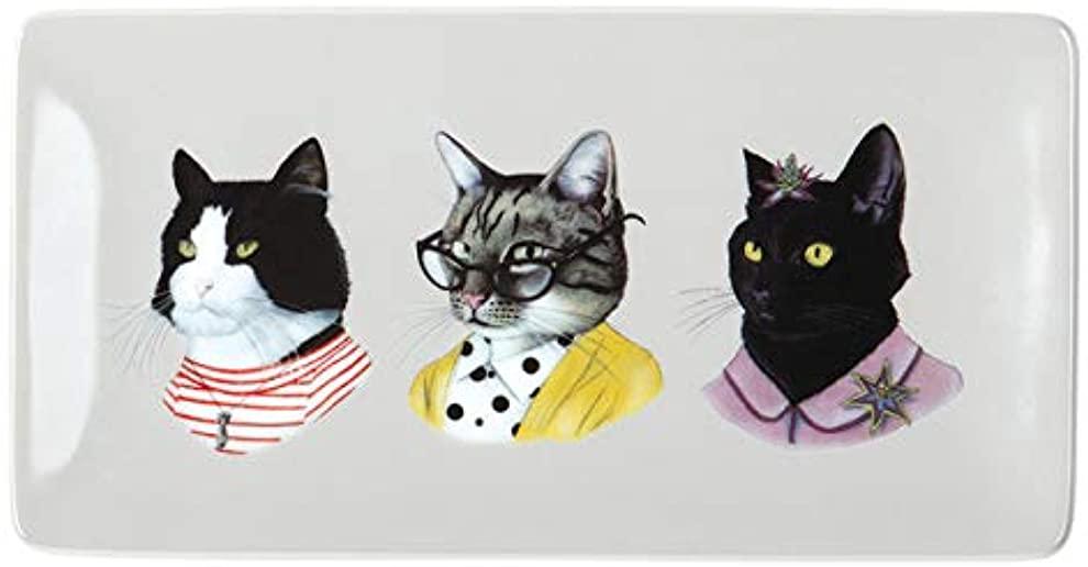 Berkley Bestiary Cat Portraits Rectangle Porcelain Tray