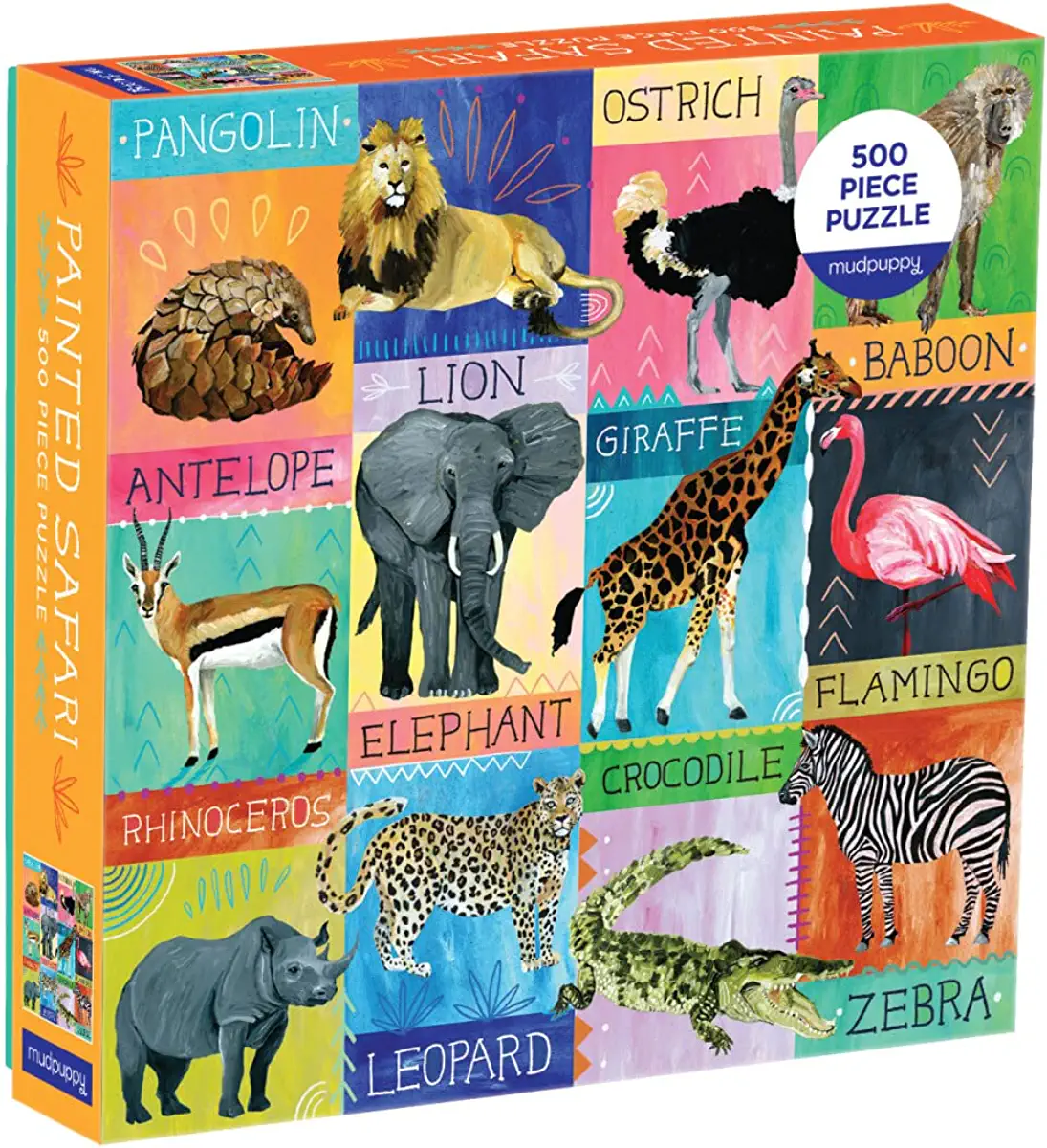 Painted Safari 500 Piece Family Puzzle