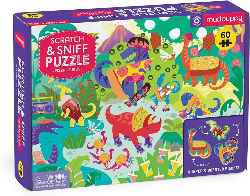 Pizzasaurus 60 Piece Scratch & Sniff Puzzle