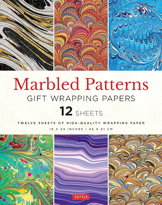 Marbled Patterns Gift Wrapping Papers - 12 Sheets: 18 X 24 Inch (45 X 61 CM) Wrapping Paper