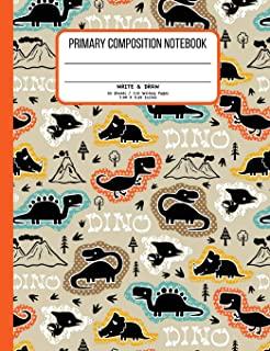 Primary Composition Notebook 55 Sheets / 110 Writing Pages 7.44 x 9.69 Inches: Dotted Midline Write & Draw School Book for Grade Pre- Kinder Kindergar