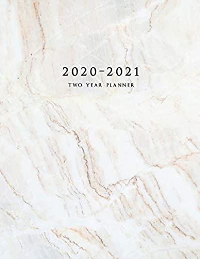 2020-2021 Two Year Planner: Large Monthly Planner with Inspirational Quotes and Marble Cover (Volume 3)