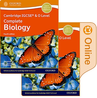 Cambridge Igcse and O Level Complete Biology Print and: Enhanced Online Student Book Pack 4th Edition Set