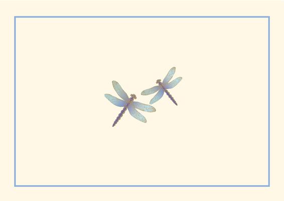 Note Card Blue Dragonflies