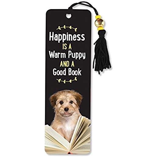 Beaded Bkmk Happiness, Puppy, Book