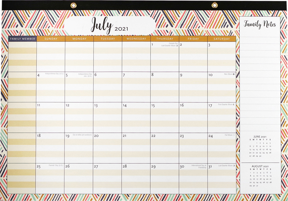 2022 Family Desk Calendar Pad (18-Month Calendar with Bonus Stickers)