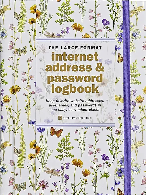 Wildflower Garden Large Internet Address & Password Logbook