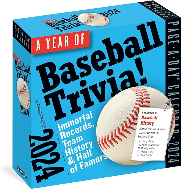 A Year of Baseball Trivia! Page-A-Day Calendar 2024: Immortal Records, Team History & Hall of Famers