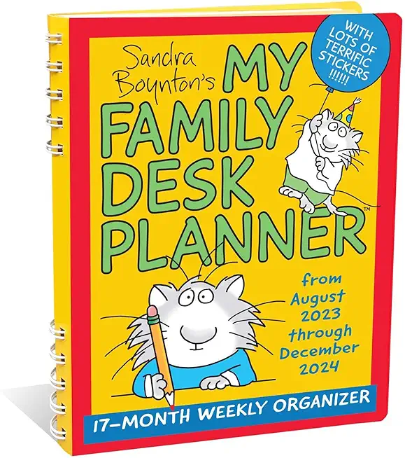 Sandra Boynton's My Family Desk Planner 17-Month 2023-2024 Weekly/Monthly Organi