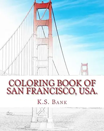 Coloring Book of San Francisco, USA.