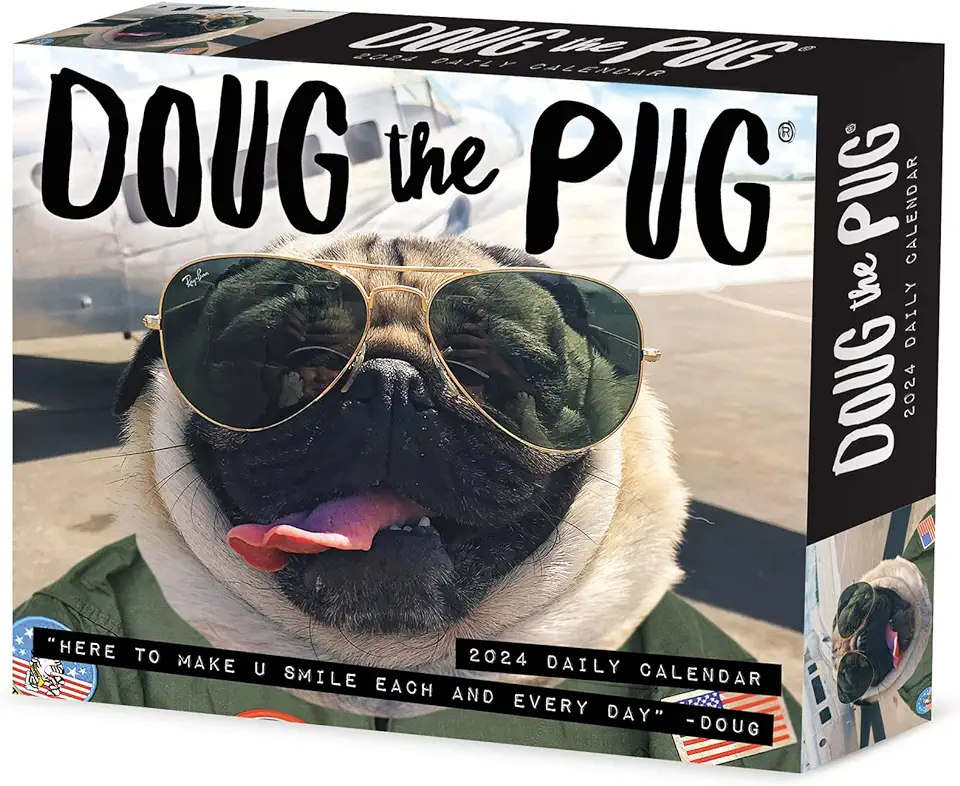 Doug the Pug 2024 6.2 X 5.4 Box Calendar-USA