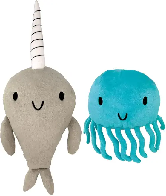 Narwhal and Jelly Plush Set: 14 and 7 W/Tentacles