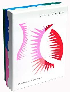Sauvage Notecards + Envelopes (Boxed Blank Notecards in Neon Pantone Colors, 12-Count)