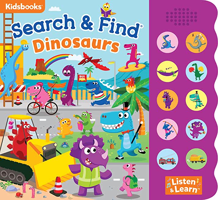 Search & Find Dinosaurs 10-Button Sound Book [With Battery]