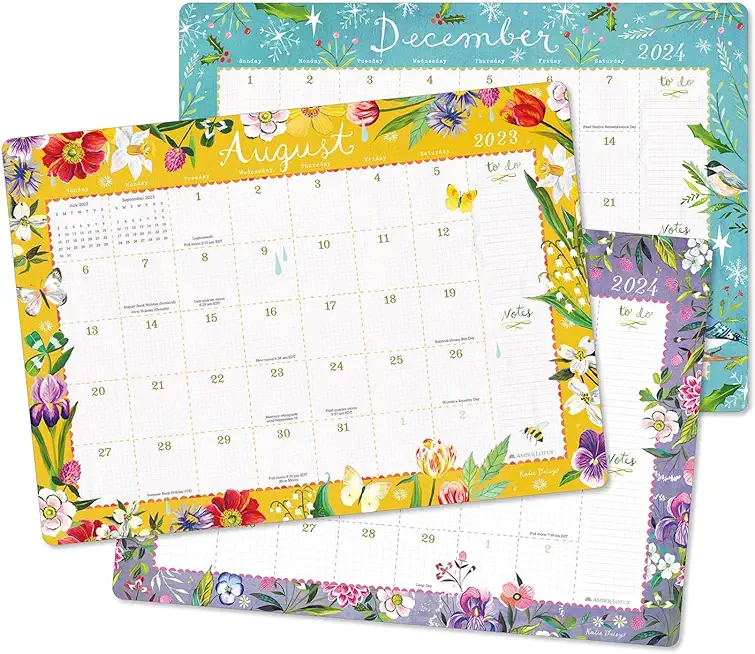 Katie Daisy 2023-2024 Desk Pad Calendar