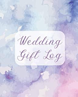 Wedding Gift Log: For Newlyweds - Marriage - Wedding Gift Log Book - Husband and Wife
