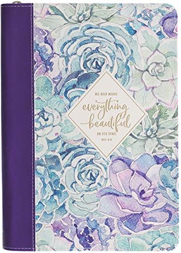 Journal Classic Floral Everything Beautiful in Its Time