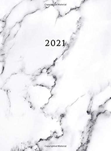 2021: Large Weekly and Monthly Planner with Marble Cover (Volume 3 Hardcover)