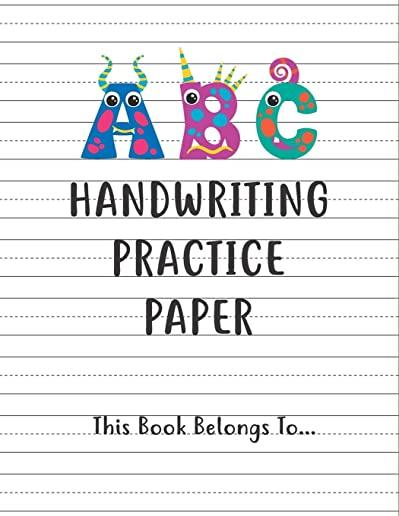 Kindergarten writing paper with lines Writing Paper for kids: handwriting practice books for kids, practice writing letters for kids, handwriting with