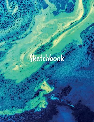 Sketchbook: notebook for drawing, writing, painting, sketching, or doodling, 100 pages, 8.5 x 11 inches (abstract cover)