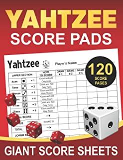 Yahtzee Score Pads: Yahtzee Score Sheets