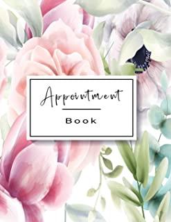 Appointment Book: Undated appointment book 15 minute increments - Floral Watercolor - Appointment Book for Spas, Salons, Hair Stylist, B