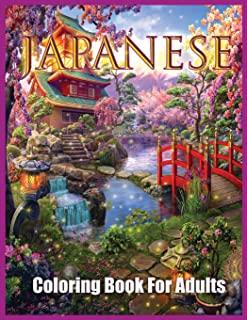 Japanese Coloring Book: Japanese Style Coloring Book For Adults