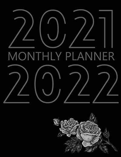 2021-2022 Monthly Planner: 24 Month Agenda for Women, Monthly Organizer Book for Activities and Appointments, 2 Year Calendar Notebook, White Pap