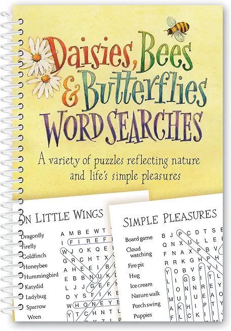 Daisies, Bees & Butterflies Word Searches