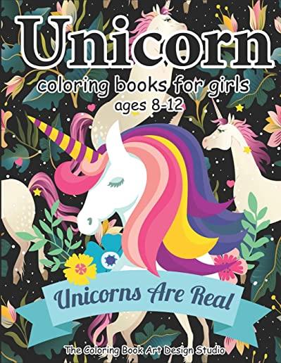 Unicorn Coloring Books for Girls ages 8-12: Unicorn Coloring Book for Girls, Little Girls, Kids: New Best Relaxing, Fun and Beautiful Coloring Pages B