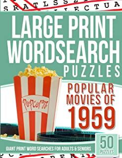 Large Print Wordsearch Top 50 Movies of the 1959: Giant Print Word Searches For Adult and Seniors