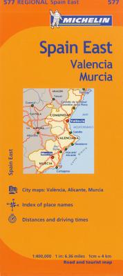 Michelin Spain: East, Valencia Murcia Map 577