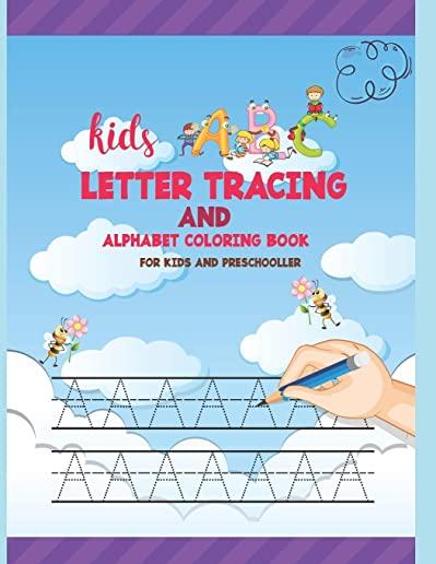 Kids ABC Letter Tracing AND ALPHABET COLORING BOOK FOR KIDS AND PRESCHOLLER: Hand Lettering for Beginners with 110 writing paper