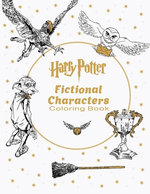 Harry Potter Fictional characters Coloring Book: Learn to Color 100+ of Your Favorite Magical Places & characters Illustration