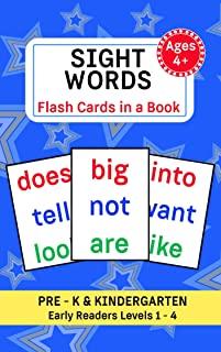 Sight Words: Flash Cards in a Book Pre - K and Kindergarten Common Words for Early Learning
