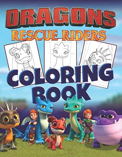 Dragons Rescue Riders Coloring Book: 30 Illustrations for Kids