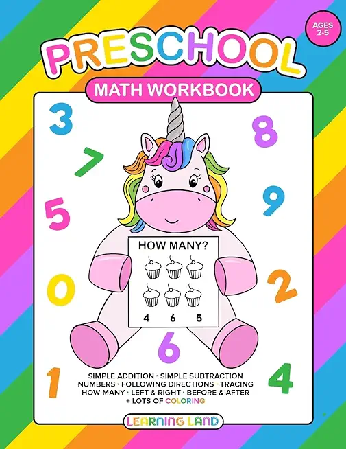 Preschool Math Workbook: For Toddlers Ages 2-4: Beginner Math Preschool Learning Book with Number Tracing, Simple addition and subtraction. Fun