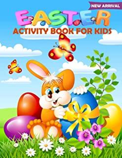 Easter Activity Book For Kids: Includes Easter coloring, Puzzles, Mazes, Color by numbers, Bunny counting, Letter Tracing, Easter I spy and so much m